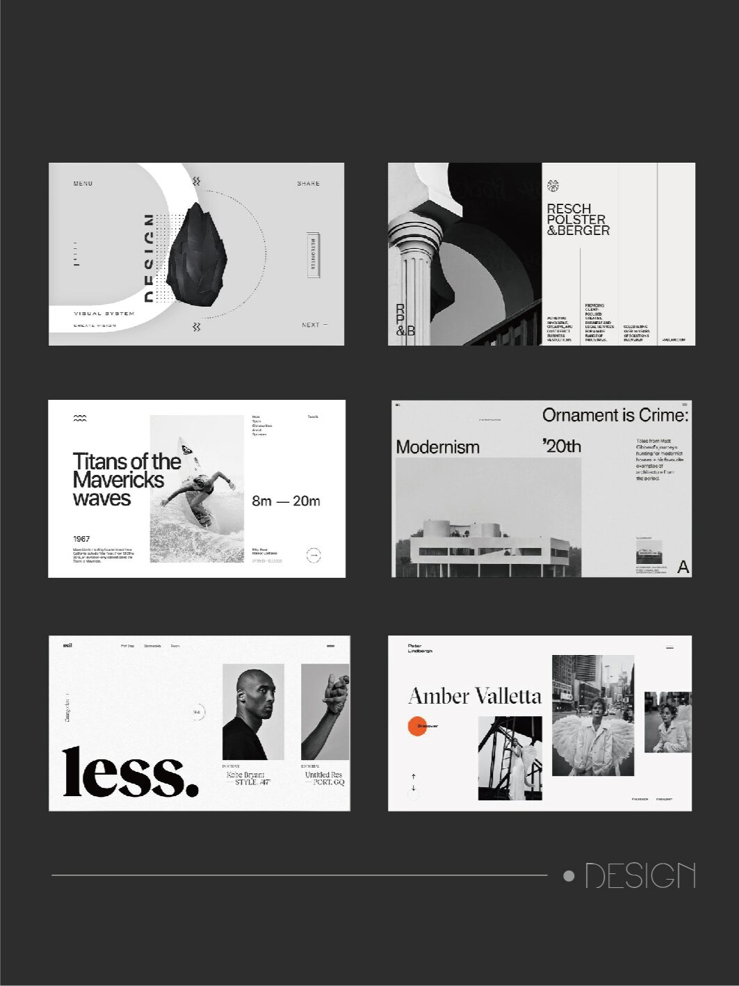 灵感分享 |  横版黑白高级感海报排版设计