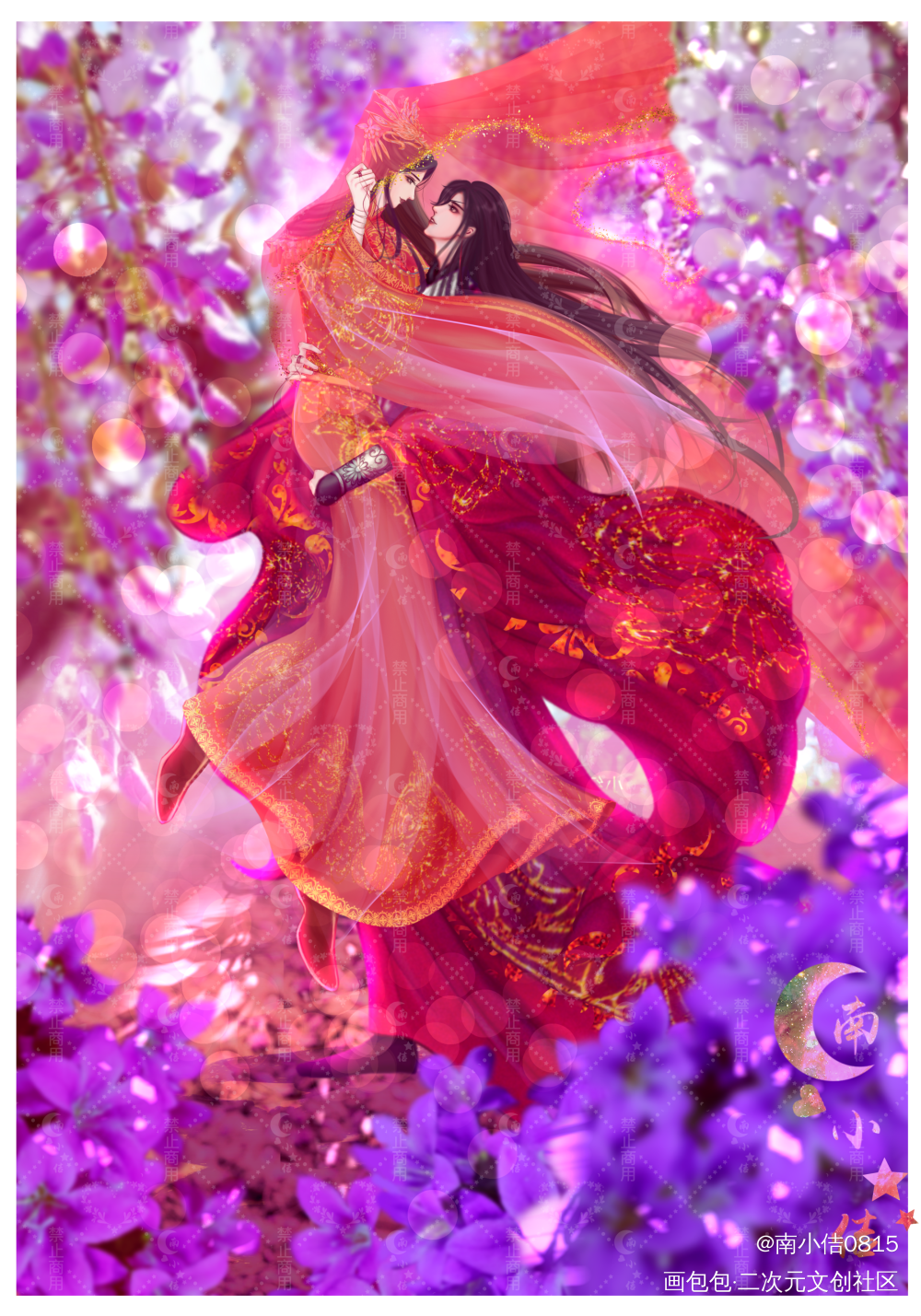 [天官赐福]成婚_天官赐福花怜古风厚涂绘画作品