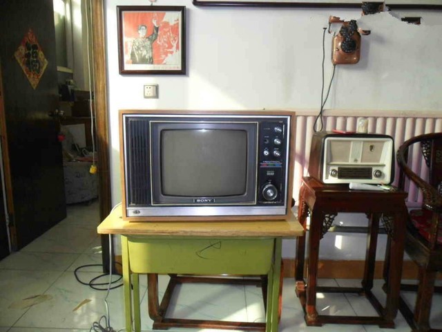 显像管电视机,60-66年,彩色电视机,12英寸四十年代美国海军上将古董