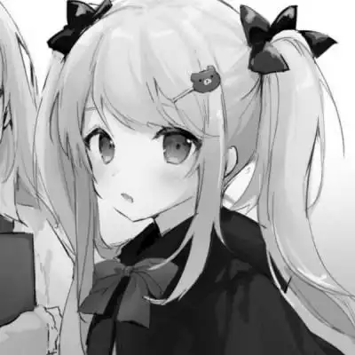 二次元黑白动漫闺蜜头像一对