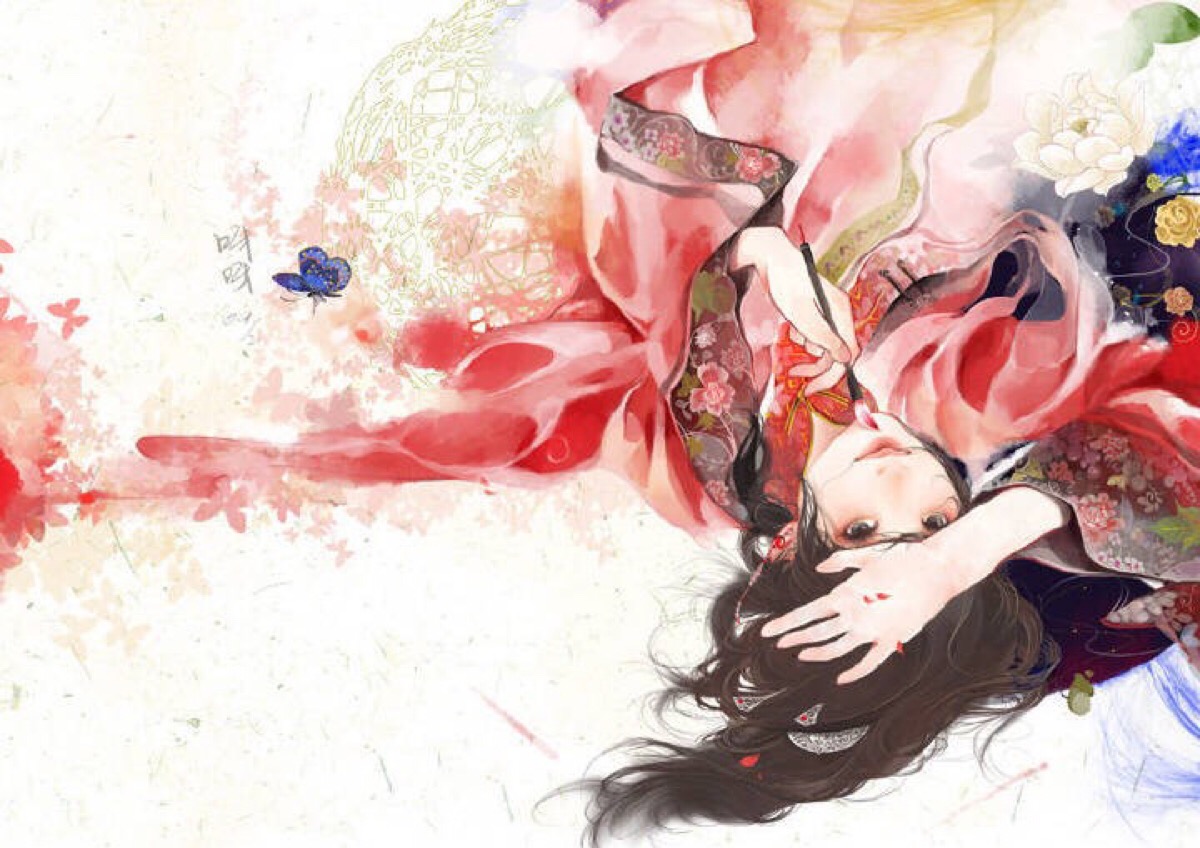 陌上花开 缓缓正来 古风 唯美 手绘 人物 水墨 锁屏 壁纸