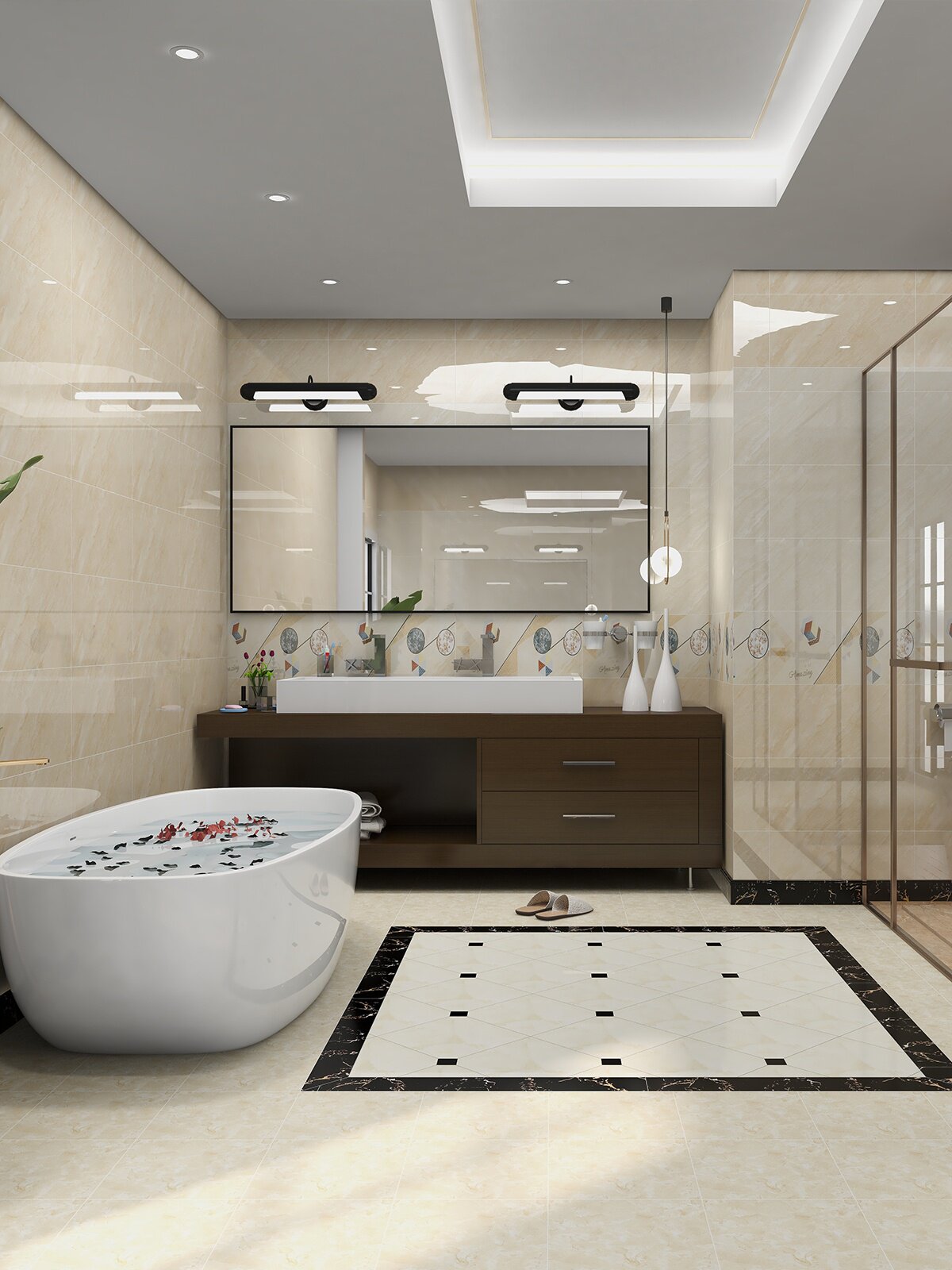 厨房墙砖卫生间瓷砖300x600不透水釉面砖阳台防滑地砖釉面砖