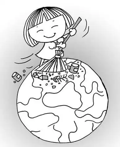保护地球简笔画保护地球简笔画带颜色完整画