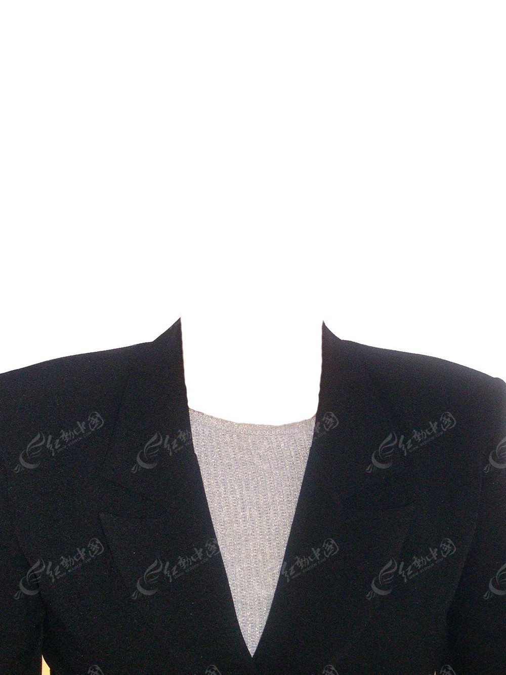 西装女士证件照psd素材免费下载_红动中国