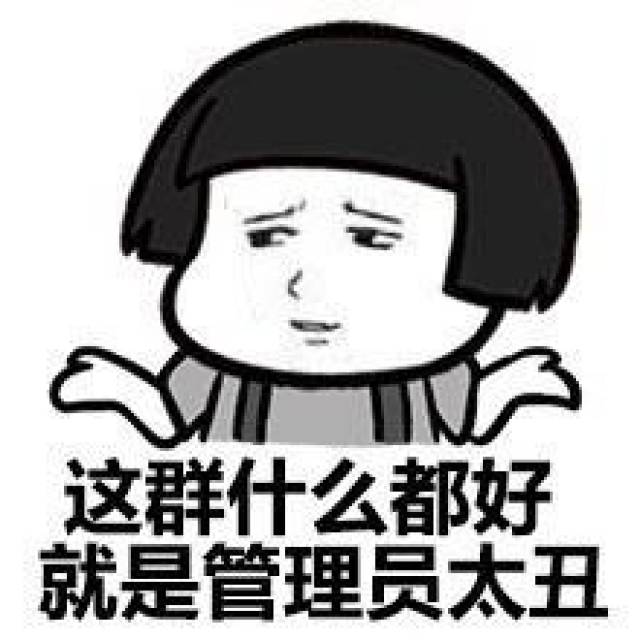 斗图表情包:这群什么都好,就是管理员太丑
