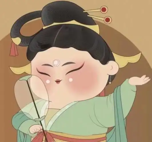 笔记灵感  超萌的唐朝头像 快喊你的小姐妹换起来 #唐朝胖美人头像