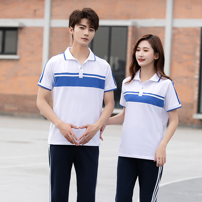 春夏季新款中学生校服高中生短袖校服初中毕业班服运动小学生校服