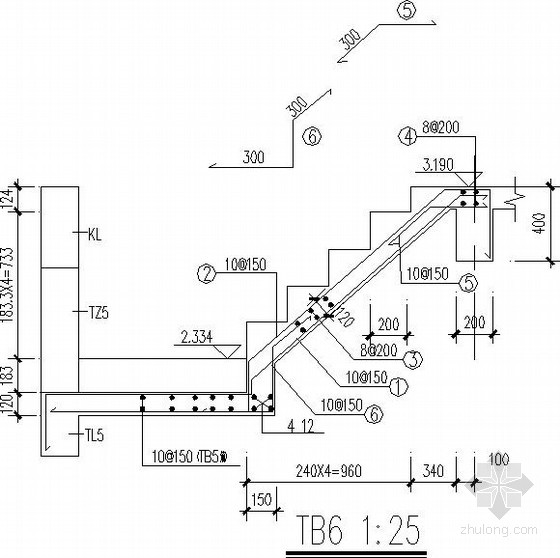 别墅三跑楼梯节点构造详图