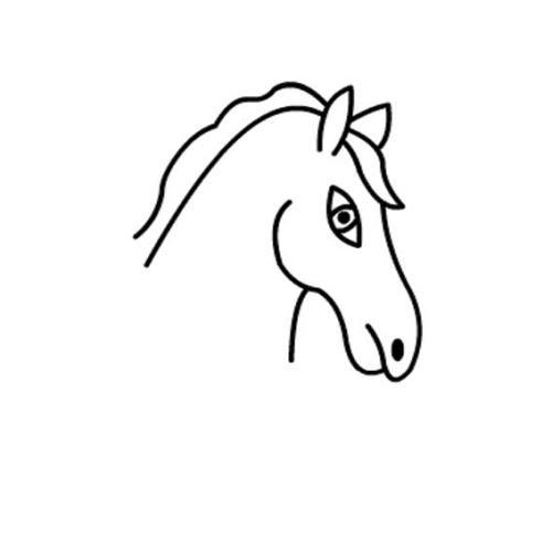 马生肖头像简笔画