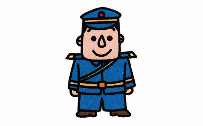 警察叔叔的简笔画图片大全画法步骤详解图解人物简笔画