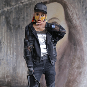 朋克风衣服女图片