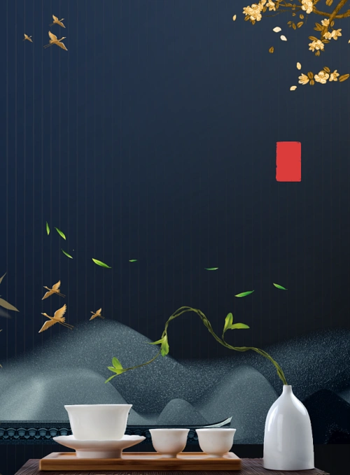 茶韵古香古色背景