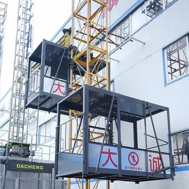 ss120/120钢丝绳双笼物料提升机 卷扬机升降机 建筑工地用上料货梯