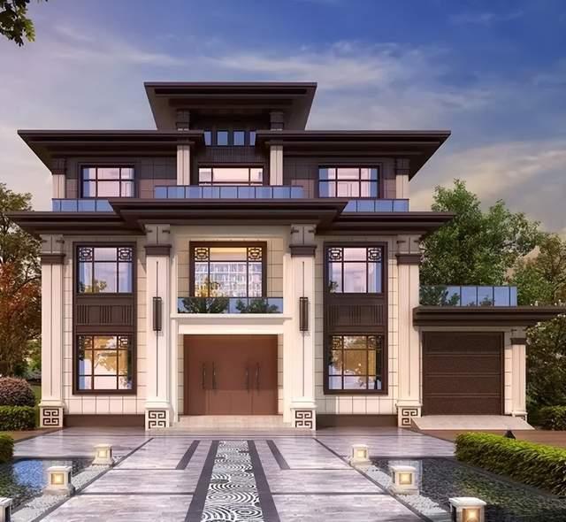 10套新中式轻奢三层别墅新款,农村自建房的典范之作,布局没得挑!