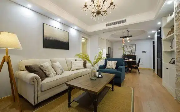 客厅白色沙发美式风格效果图