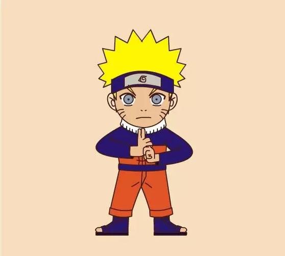 旋涡鸣人简笔画彩色