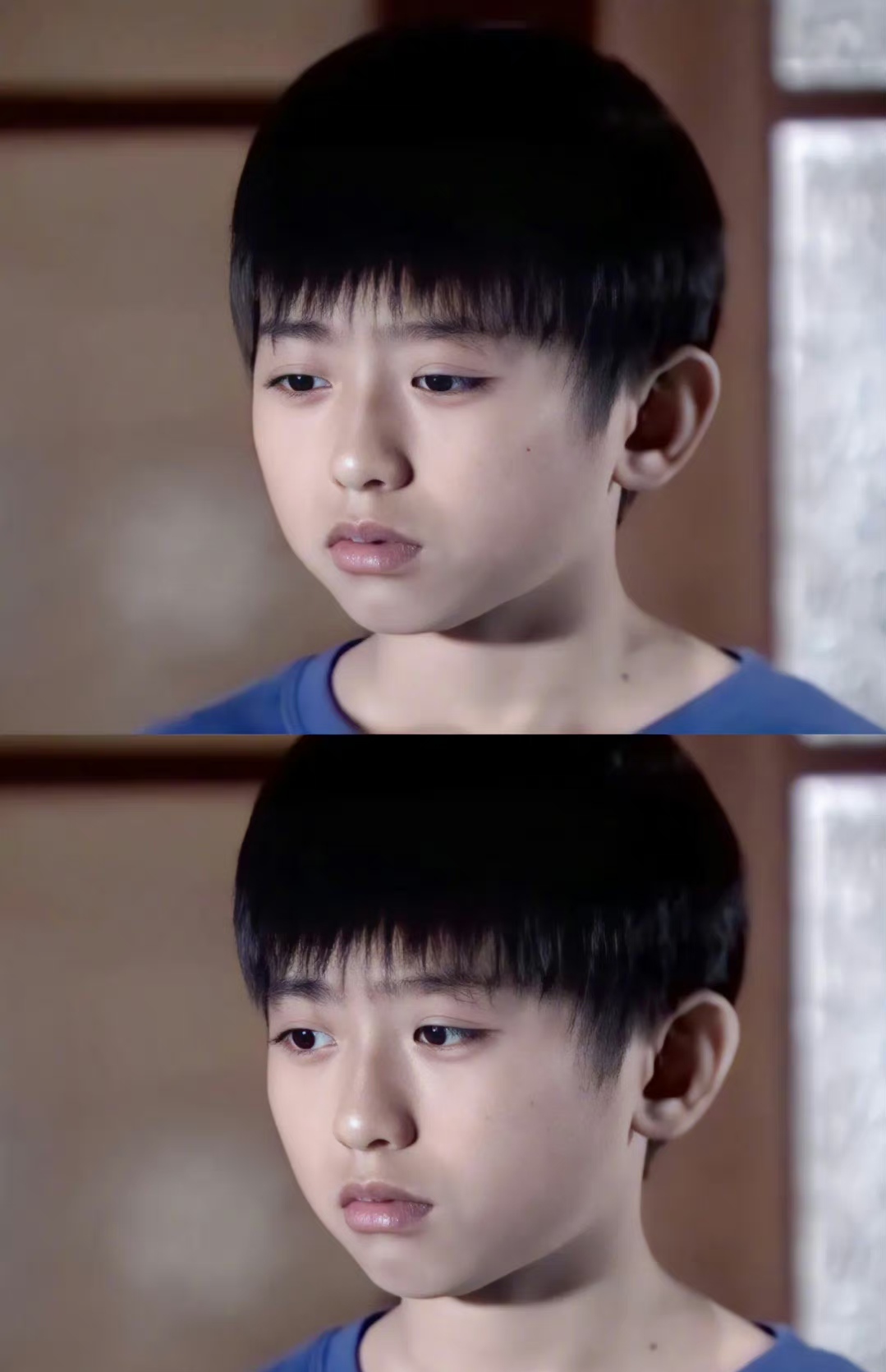 有网友怀疑蔡徐坤整容,还拿出小时候的照片做对比,这样一看,长大后的