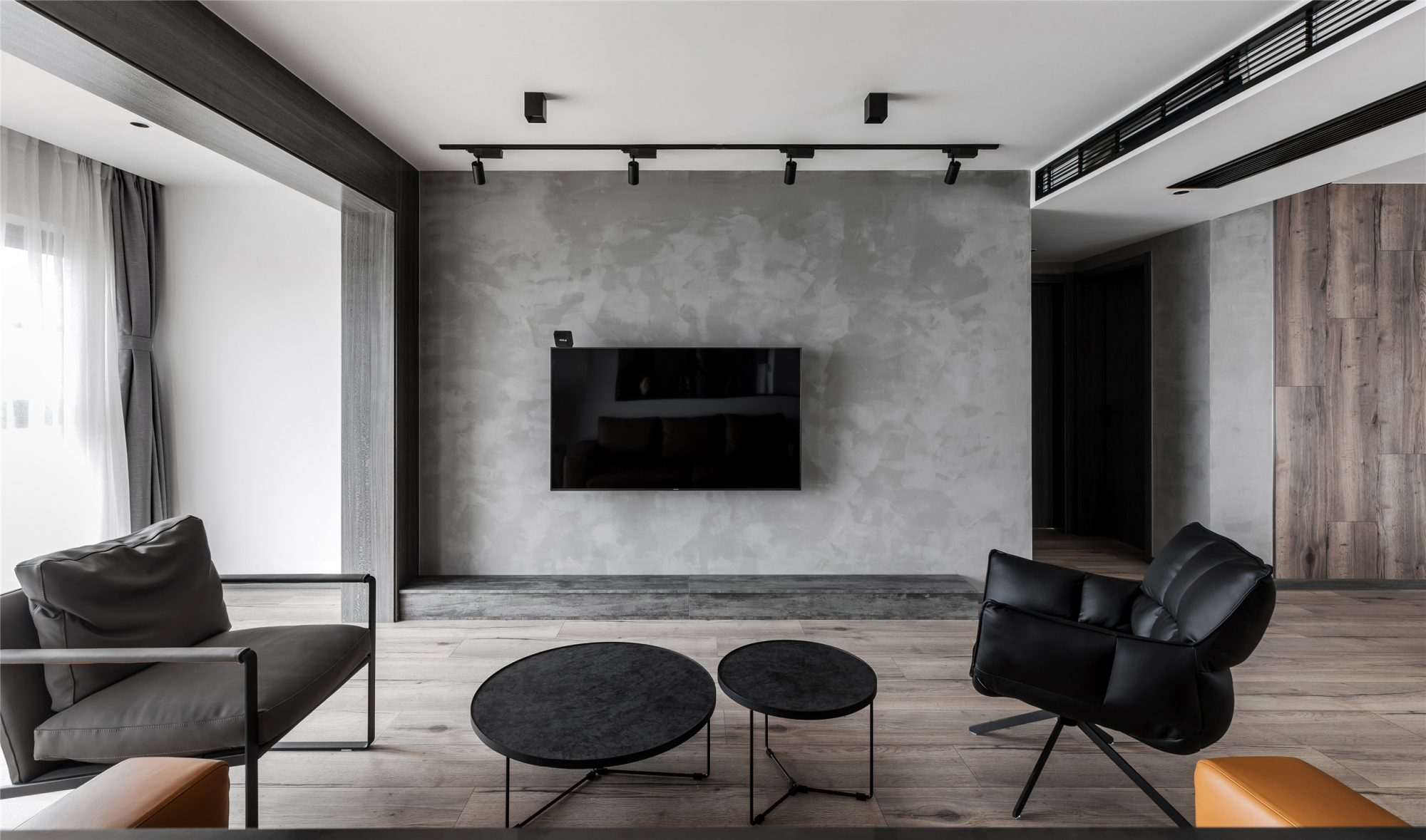 146m轻工业风电视背景墙装修效果图