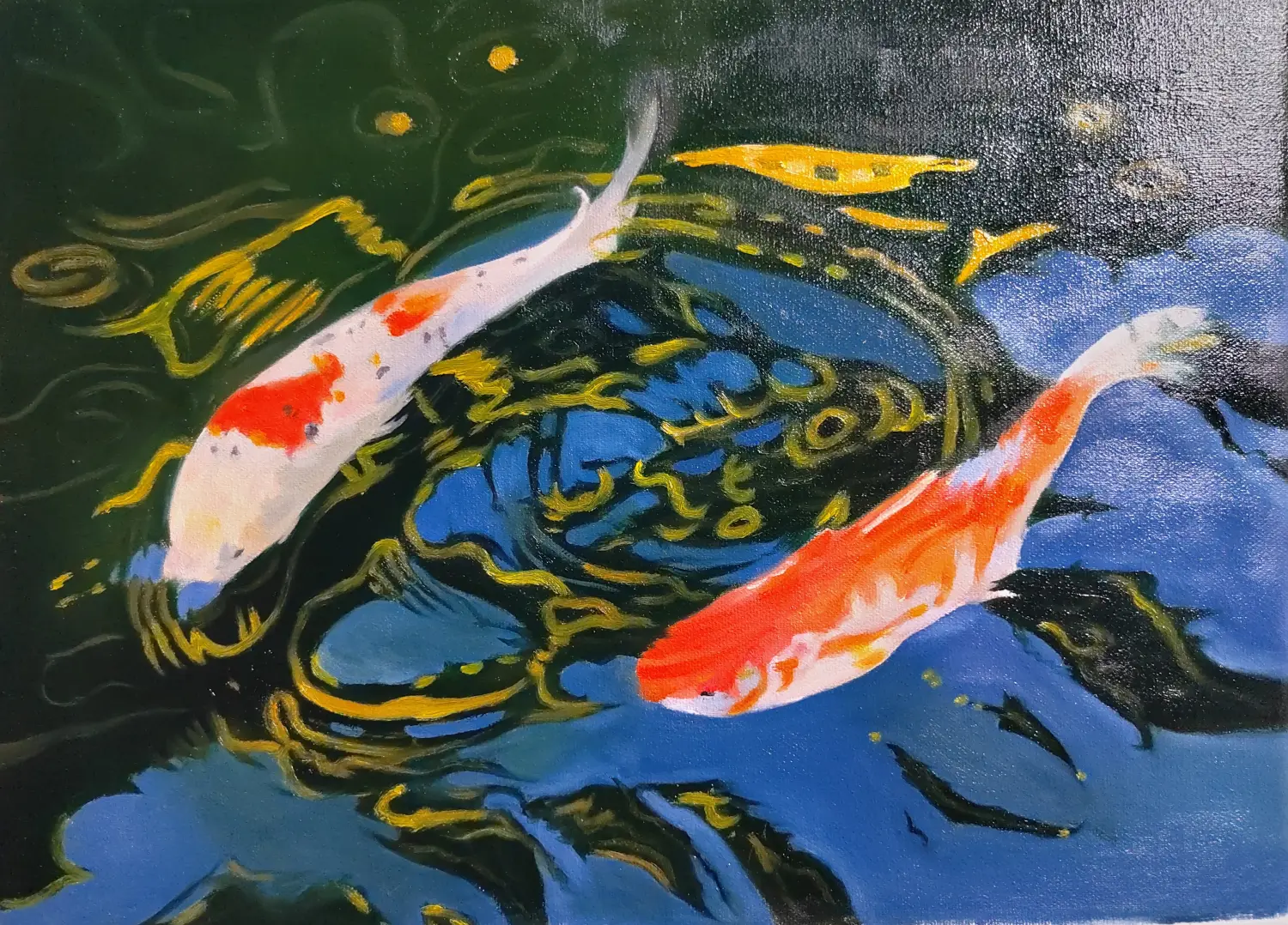 油画锦鲤