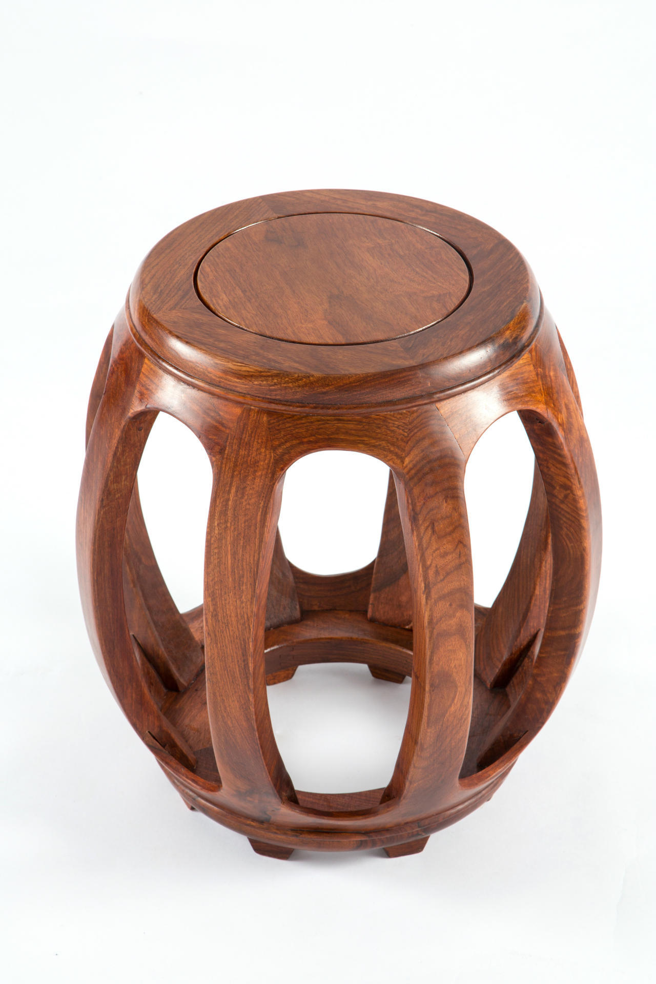 明清红木古典家具 中式花梨实木圆凳子 仿古茶桌鼓凳换鞋凳 .