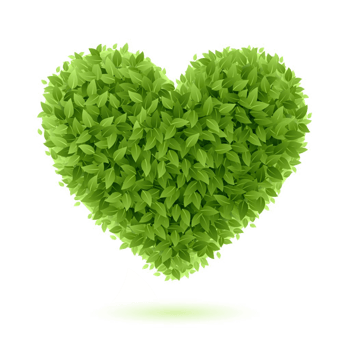 绿色爱心素材