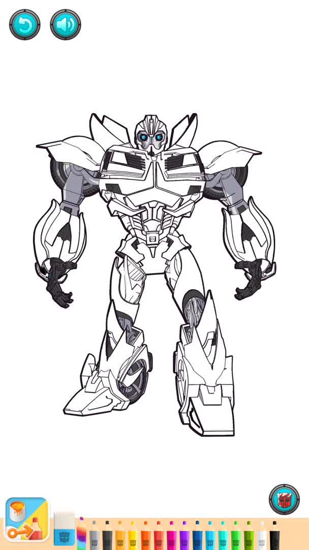 我爱涂色 变形金刚 大黄蜂 沙画 智力手工 水彩画手工教学 儿童沙画