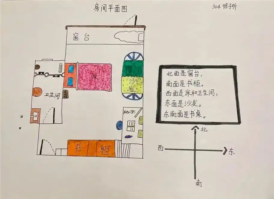 三年级数学小区平面图手绘简单儿童