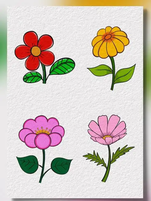 幼儿简笔画小花朵