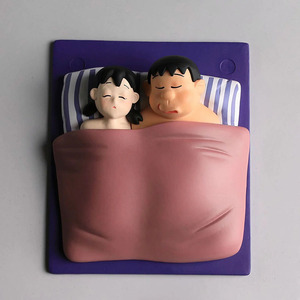 胖虎静香 比心胖虎 毁童年系列 q版恶搞车载机箱手办动漫模型