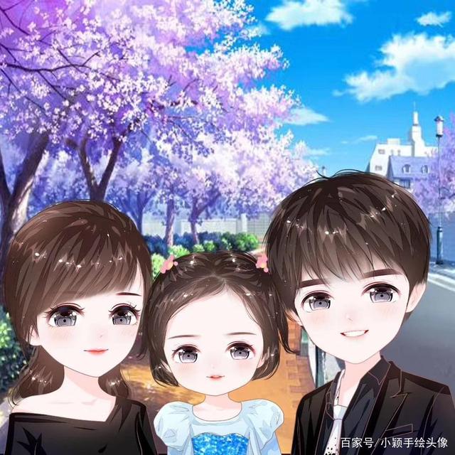 感受幸福,藏在头像里的美好,一家三口头像
