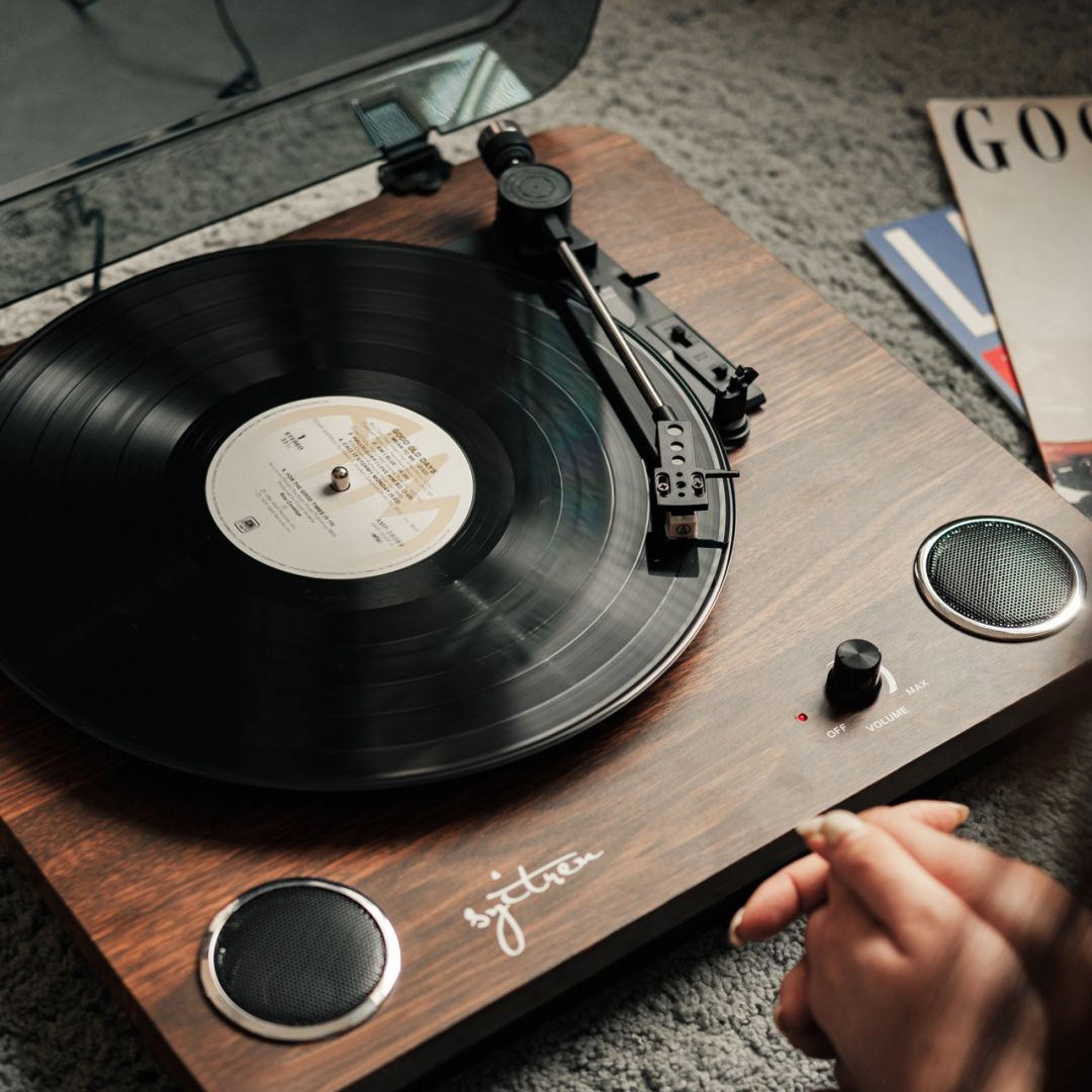 集木良品的优惠券大全—syitren赛塔林黑胶唱片机家用复古播放留声机