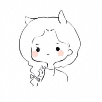 简笔画动漫头像女生可爱萌