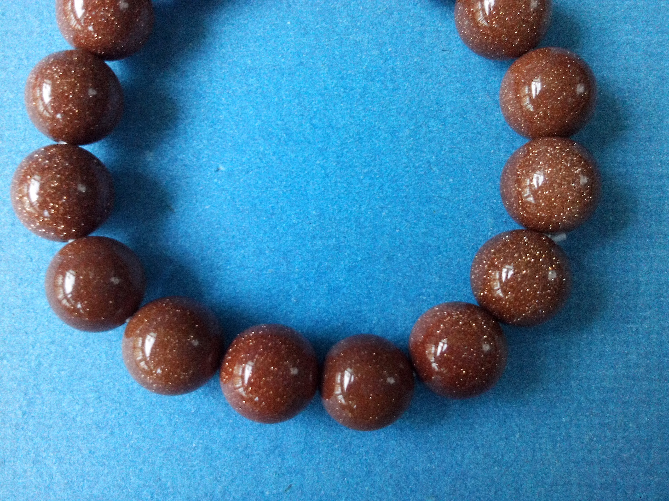 天然金沙石手链1.2厘米