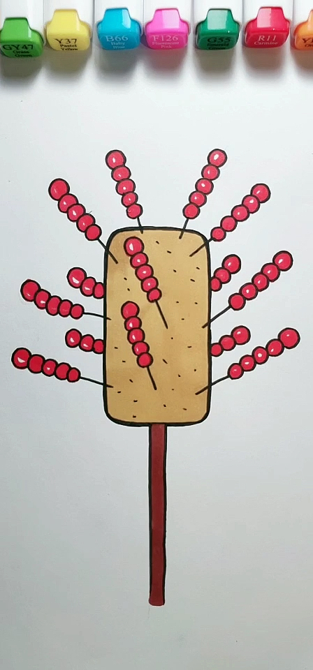 简笔画#简笔画 冰糖葫芦