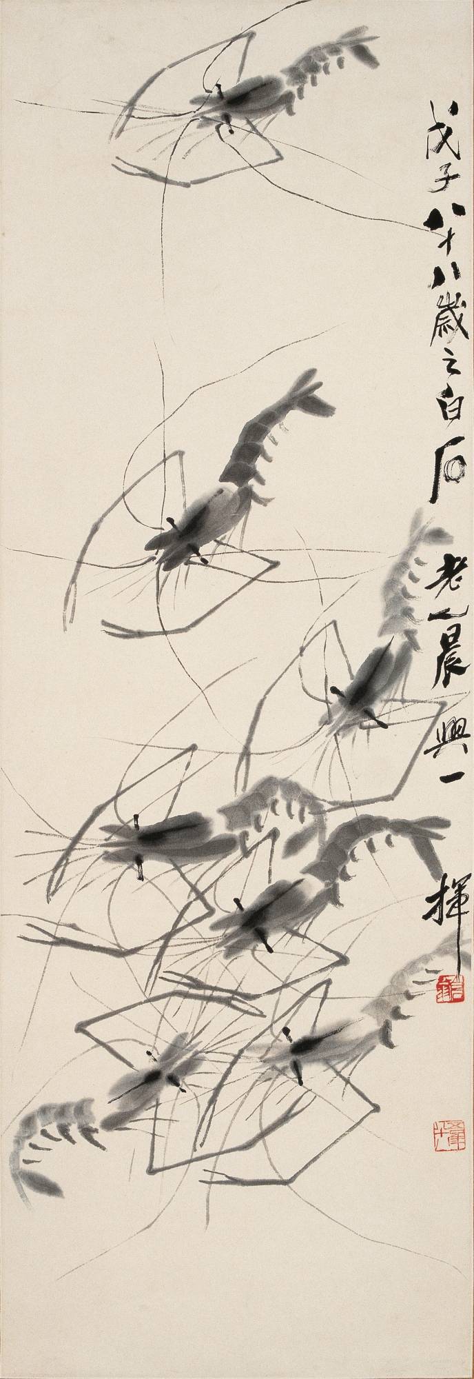 齐白石《虾》