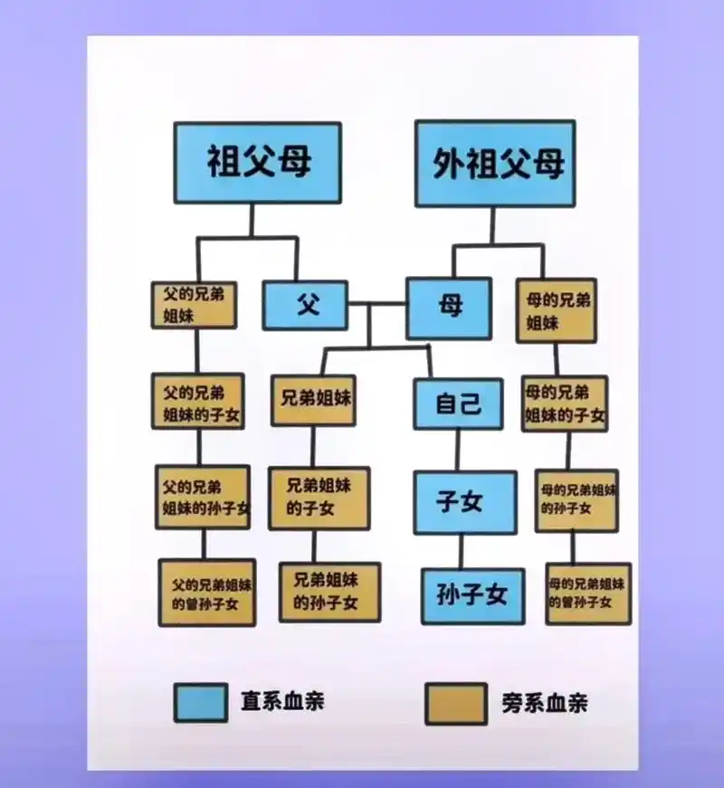 血缘关系图,祖宗十八代称呼! - 抖音