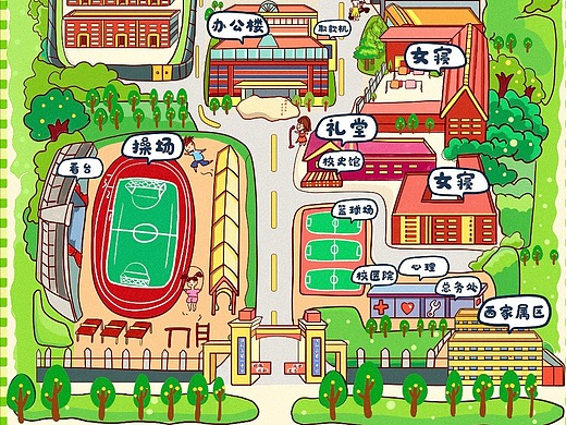 【校园手绘地图】插画-商业插画42011年前【摄影】春日花季少女写真