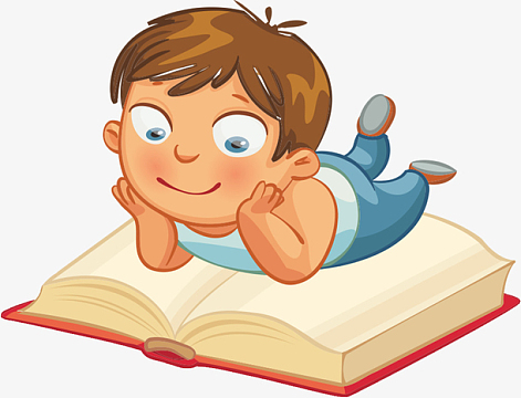 卡通装饰人物介绍海报设计看书的