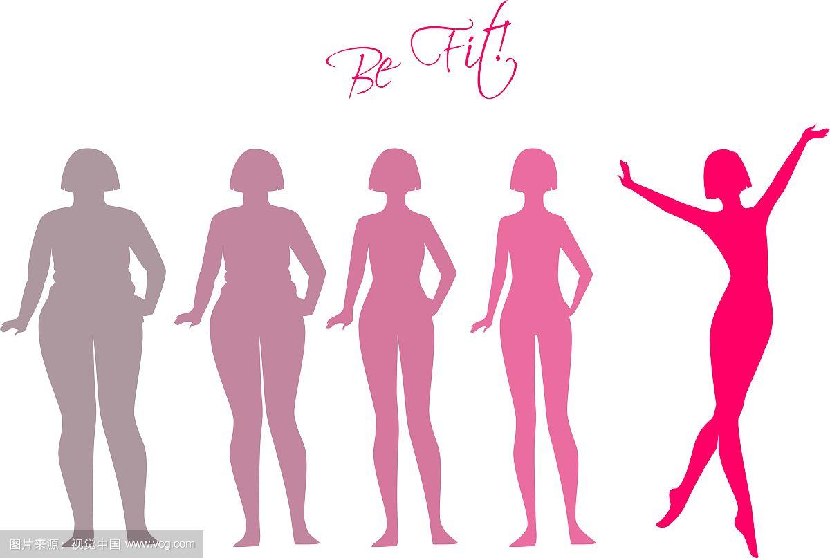 身材匀称,女人剪影