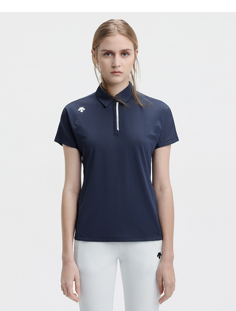descente迪桑特 womens line女子短袖polo衫 d1232tps38 白色-wt m