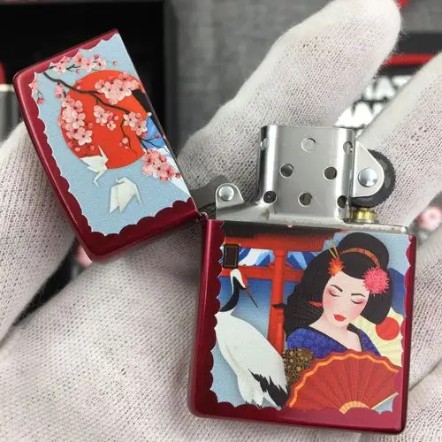 zippo打火机原装正品日式和服女郎美国限量男士zippo
