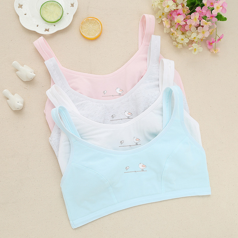 女童内衣背心发育期纯棉儿童中大童文胸吊带小女孩胸衣小学生胸罩