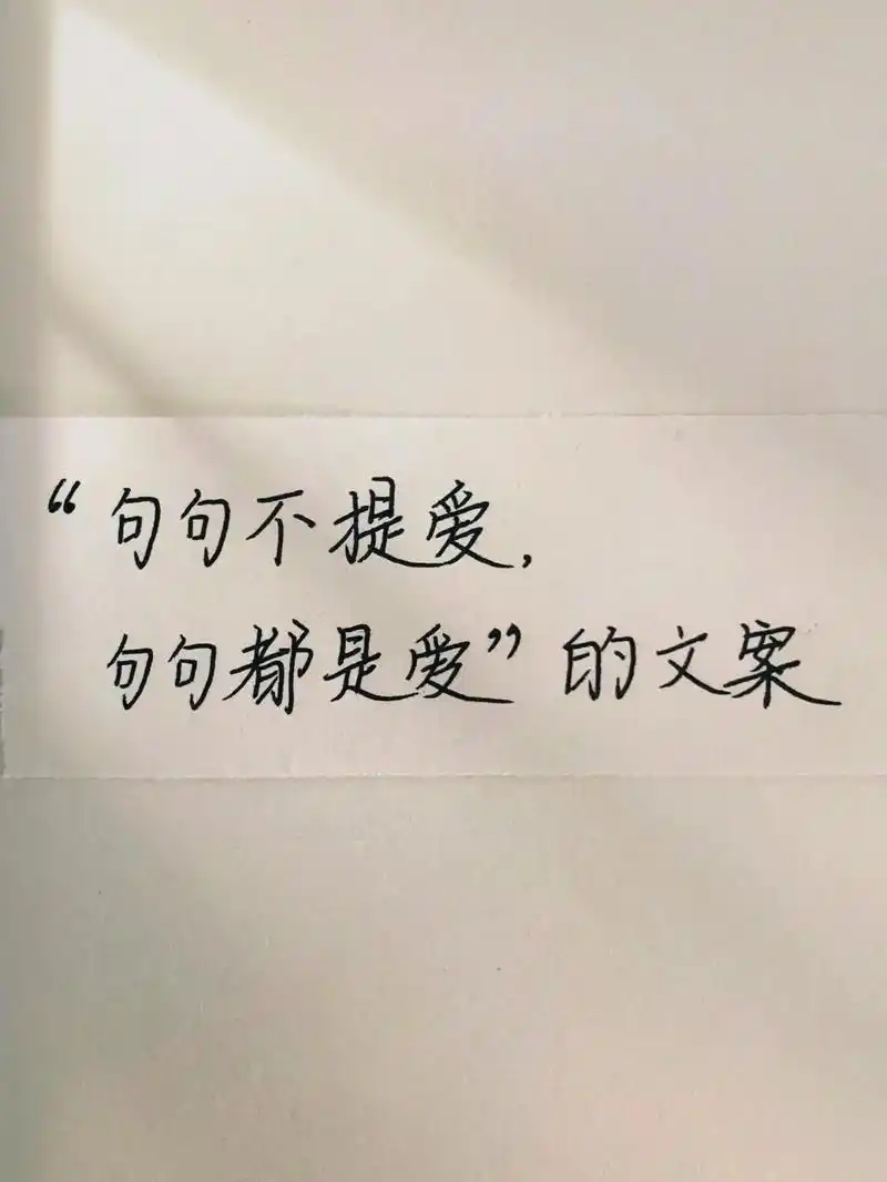 句句不提爱句句都是爱的文案