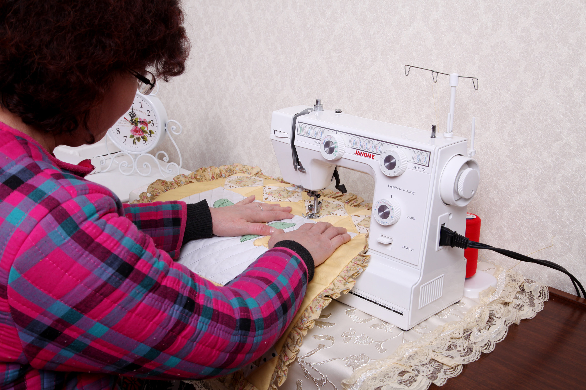 392现货真善美电动多功能家用缝纫机l-392 吃厚锁边进口99%金属