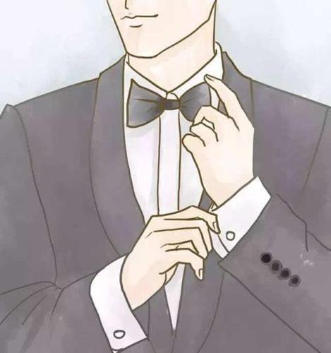 领带男生头像简笔画