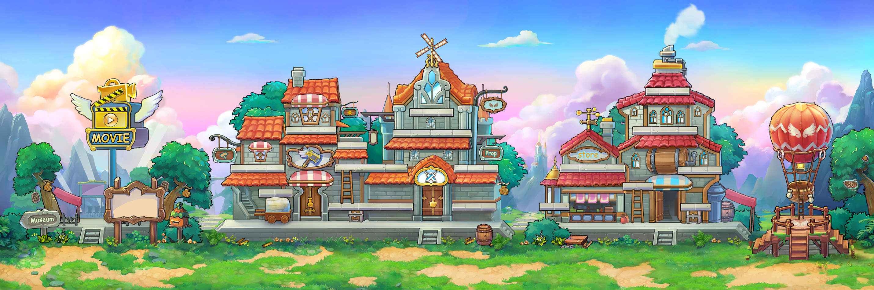 今年上半年设计的一个休闲游戏的场景