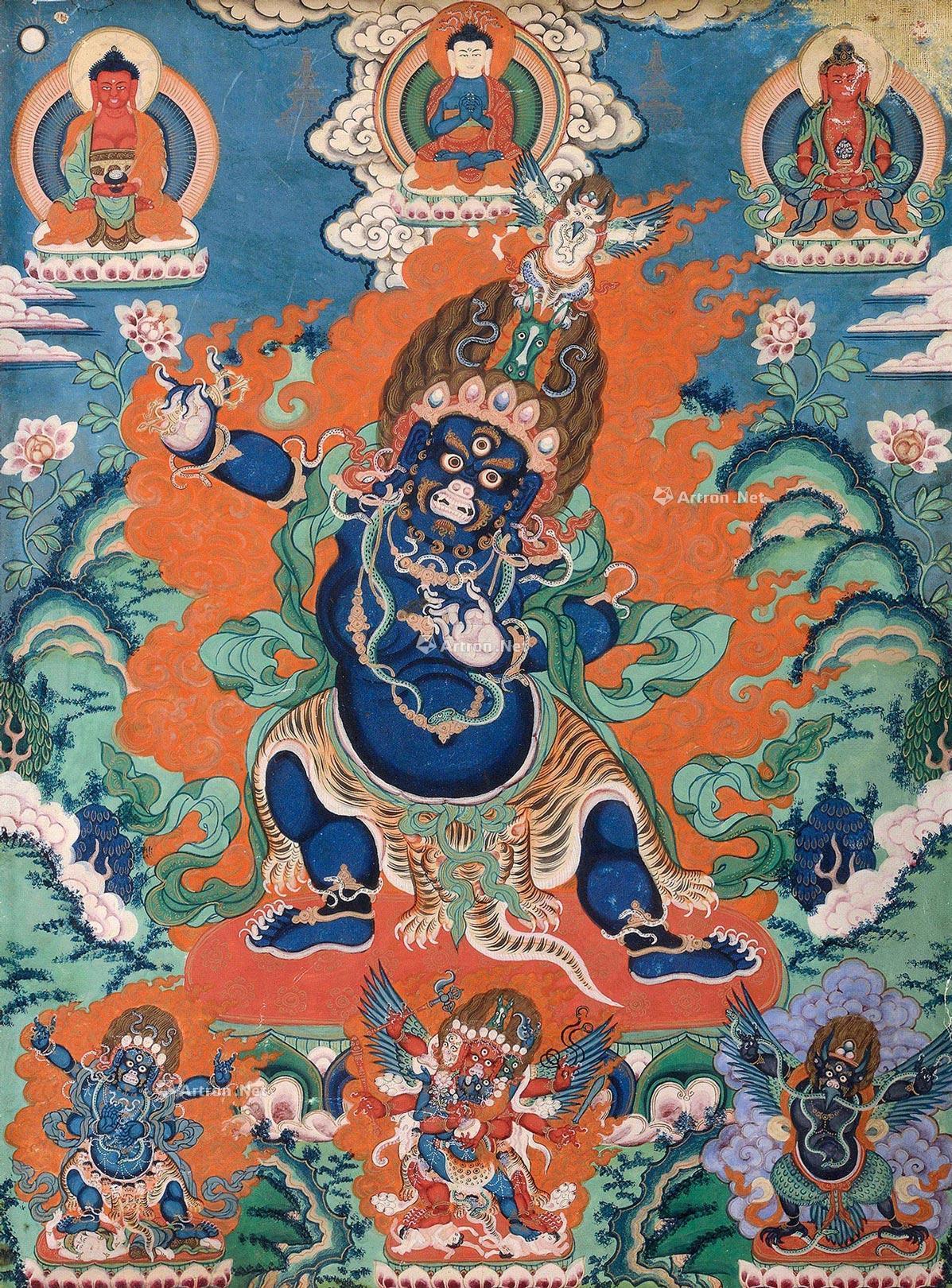 *2513 18至19世纪 马头金刚唐卡