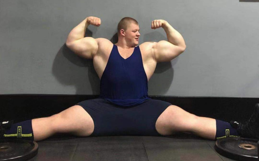 乌克兰23岁青年巨兽pavlo力量举大力士英语配音注释