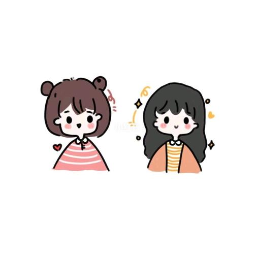 闺蜜头像简笔画