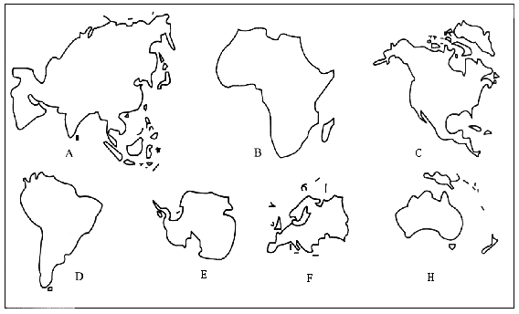 读图你能迅速识别出七大洲的轮廓吗